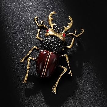 Amazon.co.jp: 夏のブローチ クワガタ虫 かわいい レディース